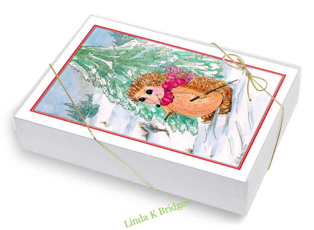 Hildie Hedgehog on Skis - 5 Card Set