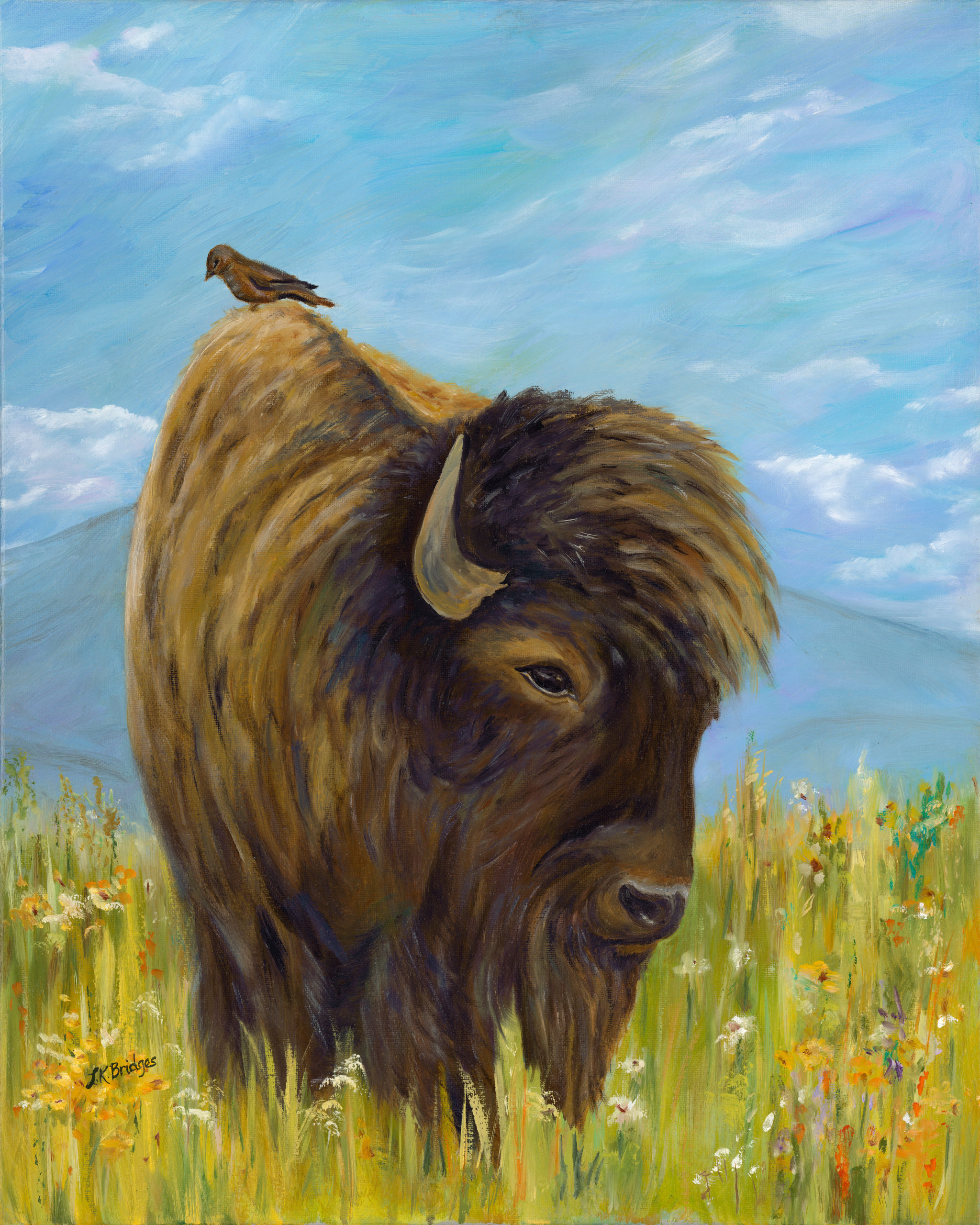 A Bison and A Birdie