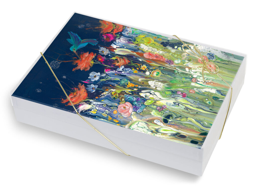 Hummingbird Garden-Card set of 5