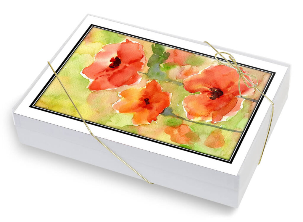 The Golden Poppy, California State Flower-Card set of 5